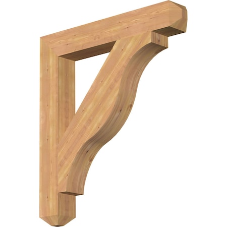 Ekena Millwork Funston Craftsman Smooth Bracket, Western Red Cedar, 5 1/2"W x 38"D x 42"H BKT06X38X42FST04SWR